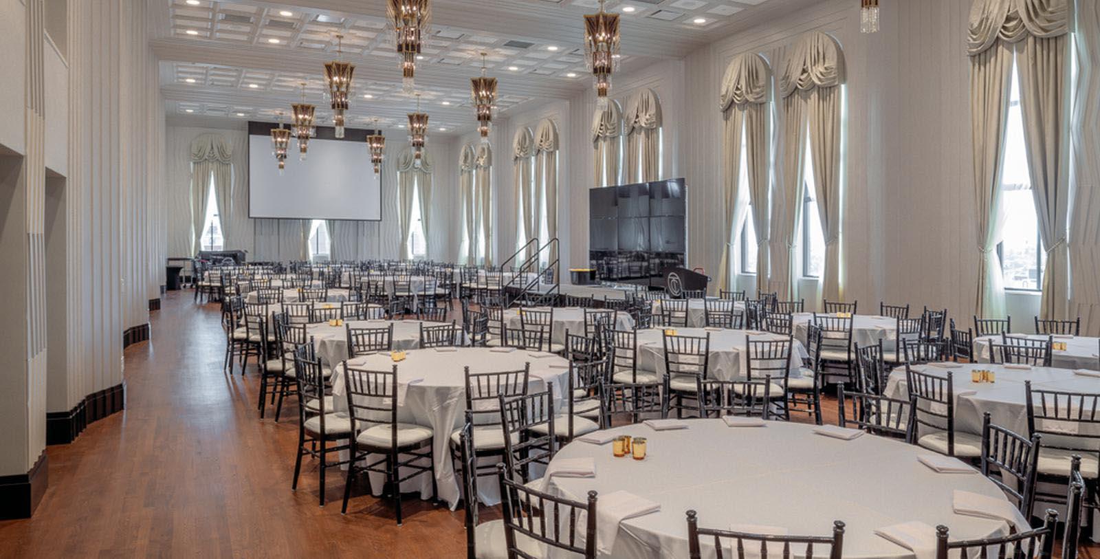 Image of ballroom set up for wedding reception Tulsa Club Hotel, Curio Collection by Hilton, 1927, Member of Historic Hotels of America, in Tulsa, Oklahoma, Experience